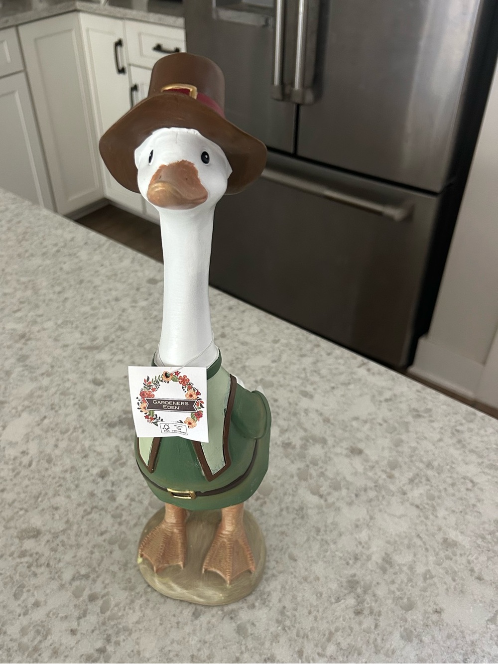 “New” Gardeners Eden Green Pilgrim Duck Figurine